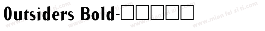 0utsiders Bold字体转换